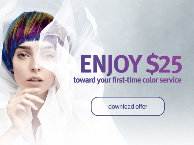 Enjoy $25 toward your first color service - download offer